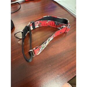 Tattoo-Style Martingale Dog Collar Limited-Slip Adjustable 18" Max Neck For Medi